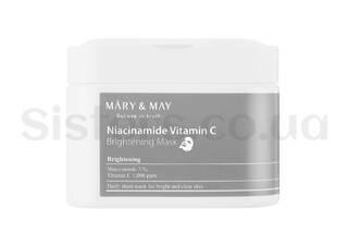 Тканинні маски з ніацинамідом і вітаміном С MARY&MAY Niacinamide Vitamin C Brightening Mask 30 шт - Фото