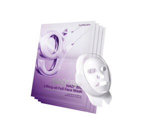 Ліфтинг-маска для обличчя NUMBUZIN No.9 NAD Bio Lifting Full Cover Facial Mask + Fabric Lifting Band 4 шт - Фото