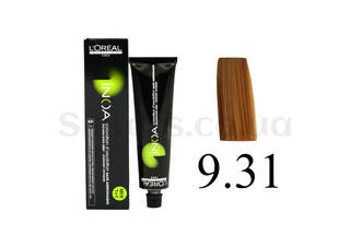 Крем-фарба для волосся без аміаку L'OREAL PROFESSIONNEL Inoa Mix - 9.31 дуже світлий блондин золотисто-попелястий 60 г - Фото