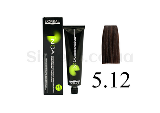 Крем-фарба для волосся без аміаку L'OREAL PROFESSIONNEL Inoa Mix - 5.12 світлий шатен попелясто-перламутровий - Фото