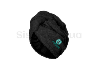 Рушник-тюрбан для сушки волосся SISTERS Accessories (чорний) - Фото