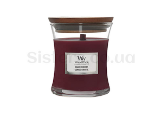 Ароматическая свеча с ароматом сочной черешни Woodwick Black Cherry 275 g - Фото
