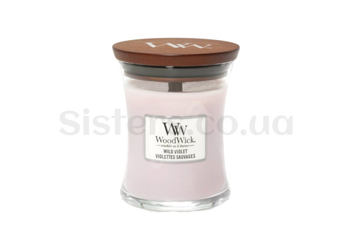 Ароматическая свеча с ароматом фиалок Woodwick Wild Violet 275 g - Фото