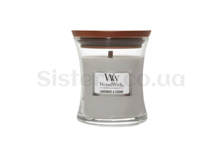Ароматична свічка з ароматом лаванди і кипариса WOODWICK Lavender & Cedar 85 г - Фото