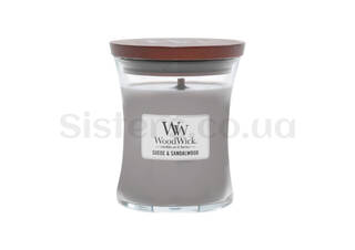 Ароматична свічка з ароматом замші і сандалу WOODWICK Suede and Sandalwood 275 г - Фото