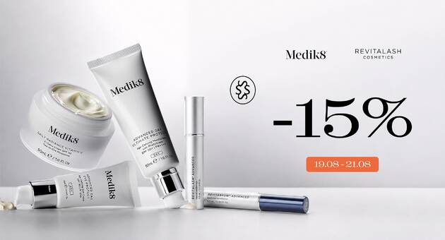 Знижка на Medik8 та Revitalash