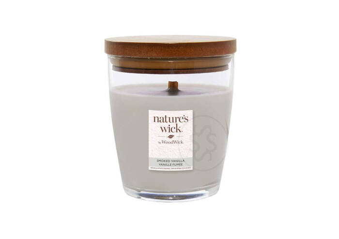 Ароматична свічка з ароматом димної ванілі WOODWICK Nature’s Wick Smoked Vanilla 284 г