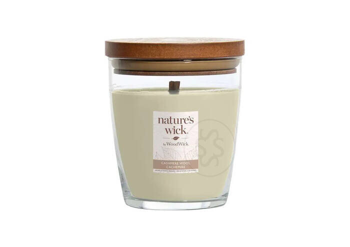 Ароматична свічка з ароматом кашеміру WOODWICK Nature’s Wick Cashmere Wool 284 г