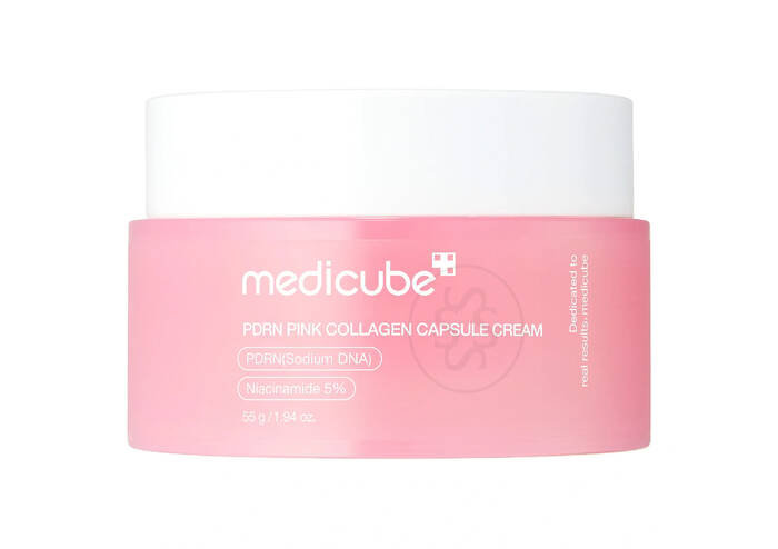 Капсульний крем з колагеном та полінуклеотидами MEDICUBE PDRN Pink Collagen Capsule Cream 55 г
