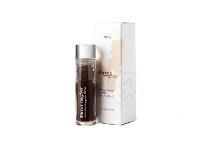 Блиск для губ HUGS Mirror Sungloss Antioxidants & Peptides Cold Brew Spf 20+ Pa++ V 5,5 Мл