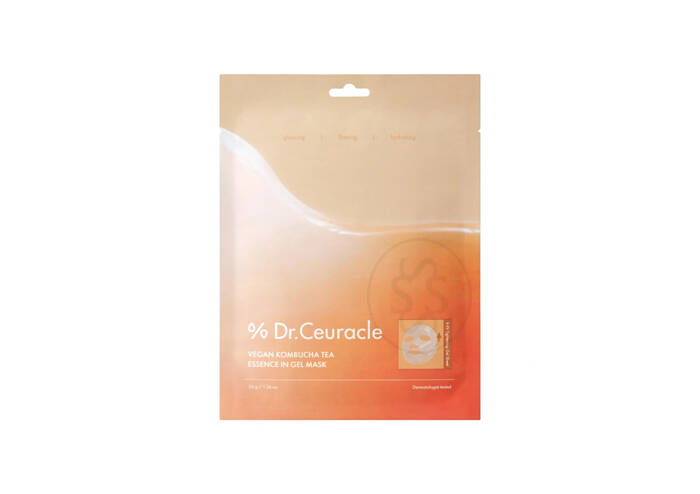 Веганська гідрогелева маска з екстрактом комбучі DR. CEURACLE Vegan Kombucha Tea Essence in Gel Mask 1 шт
