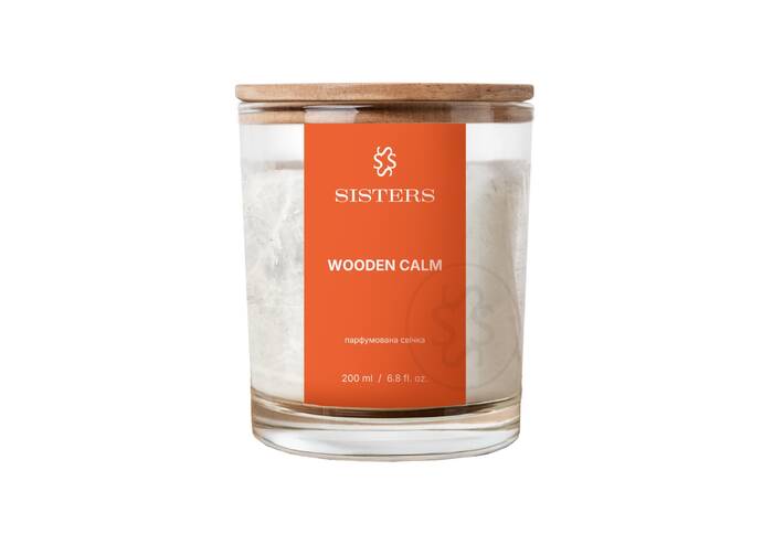 Парфумована свічка SISTERS Wooden Calm Оранжевий