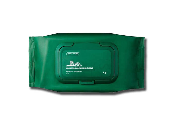 Серветки для зняття макіяжу з центелою VT COSMETICS Cica Mild Cleansing Tissue 50 шт