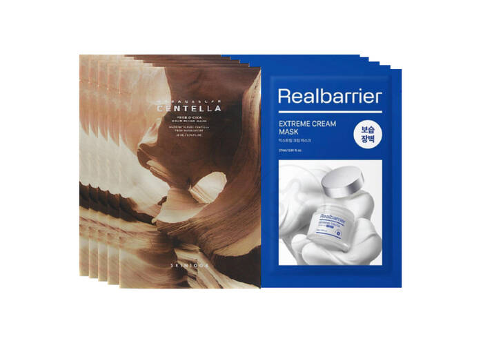 Набір відновлювальних масок  REAL BARRIER та SKIN1004 Barrier Recovery 10 шт