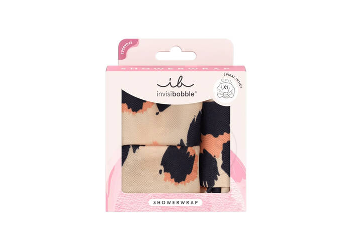 Водовідштовхувальний тюрбан для душу для волосся  INVISIBOBBLE Set Showerwrap Leo