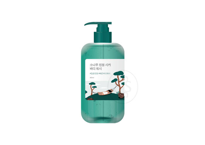 Заспокійливий гель для душу з екстрактом голок сосни ROUND LAB Pine Calming Cica Body Wash 400 мл