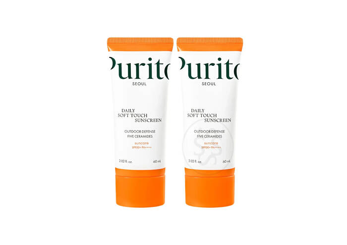 Набір сонцезахисних кремів з керамідами PURITO Daily Soft Touch Sunscreen SPF 50+ PA++++ 60 мл 2 шт