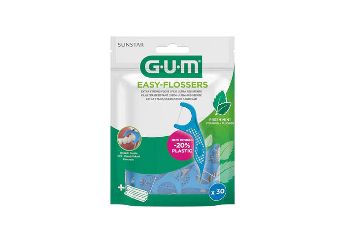 Зубна нитка з фторидом GUM Easy Flossers VIT-E 30 шт