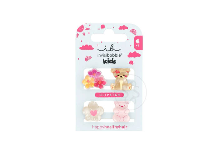 Набір заколок для волосся INVISIBOBBLE Clipstar Kids Bearly Bloomed 4 шт