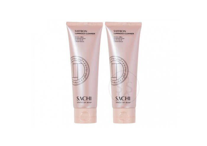 Набір для очищення шкіри обличчя з шафраном SACHI SKIN Saffron Luminous Cleanser 2 шт