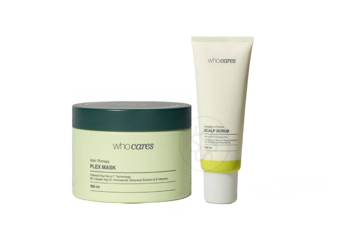 Акційний набір WHOCARES Plex Mask та Pumping Scrub