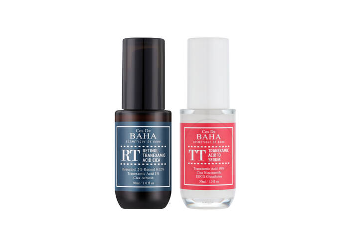 Акційний набір COS DE BAHA Tranexamic Acid 10 + Retinol Tranexamic Acid Cica Serum