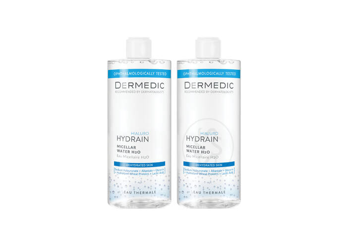 Набір міцелярної води DERMEDIC Sleeve Duopack Hydrain Micellar Water H2O 2 х 500 мл
