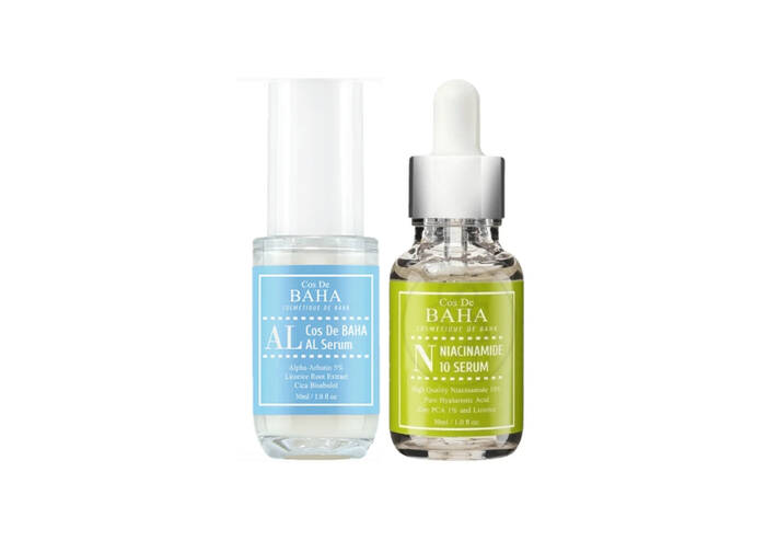 Акційний набір COS DE BAHA Niacinamide 10 Serum + A-Arbutin 5% Licorice AL