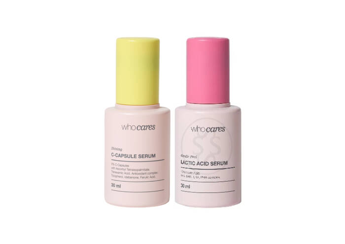 Акційний набір WHOCARES Shining C-Capsule Serum + Gentle Peel Lactic Acid Serum