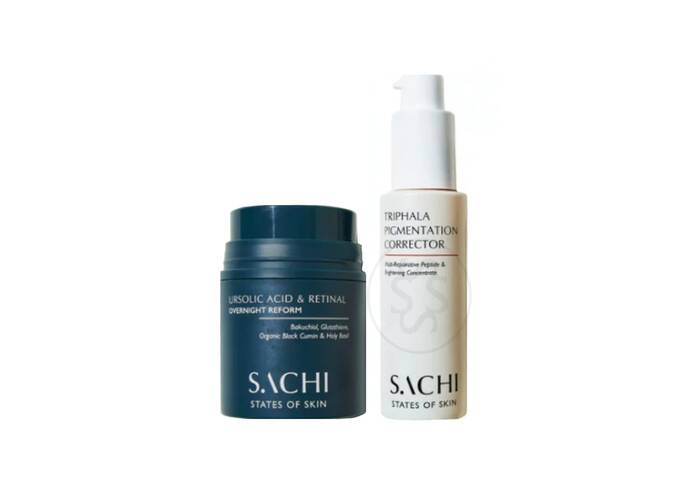 Акційний набір  SACHI SKIN Ursolic Acid & Retinal Serum + Triphala Pigmentation Corrector