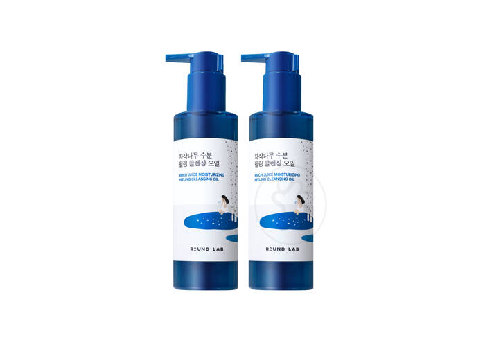Акційний набір  ROUND LAB Birch Juice Moisturizing Peeling Cleansing Oil 2 шт