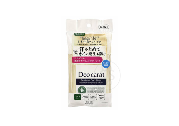 Дезодорант для тіла у серветках KOSE Deo Carat Deodorant Body Sheets 40 шт