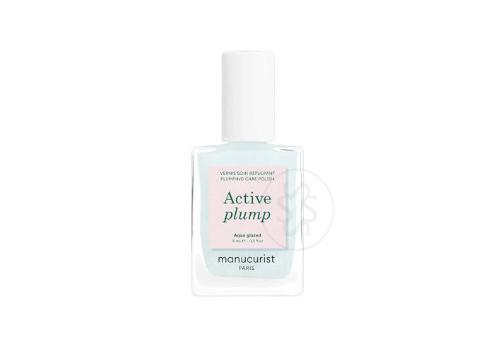 Лак для нігтів з колагеном та перламутровим молочним покриттям MANUCURIST Active Plump Aqua Glazed 15 мл