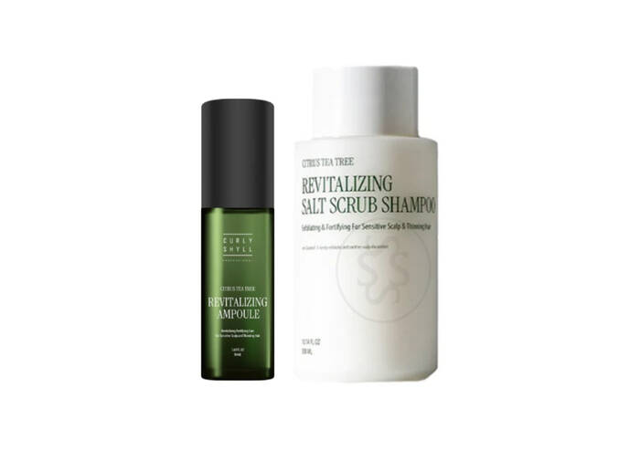 Акційний набір CURLYSHYLL Revitalizing Ampoule + Revitalizing Salt Scrub Shampoo