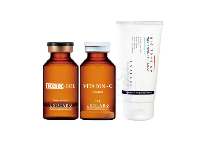 Акційний набір USOLAB Vita Ion-C Set + Bio Tone Up Whitening Face Mask