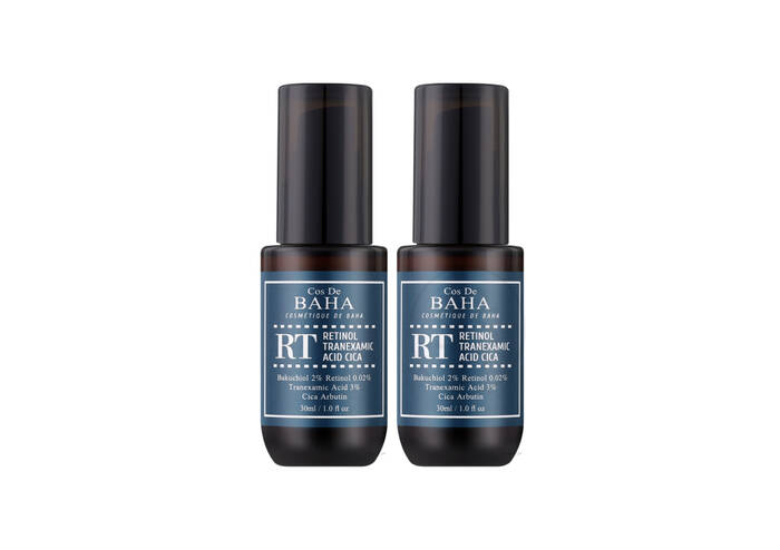 Акційний набір  COS DE BAHA Retinol & Tranexamic Acid Radiance Boost Facial Serum RT 2 шт