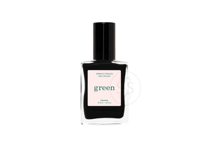 Лак для нігтів з насиченим чорним відтінком MANUCURIST Green™ Licorice 15 мл