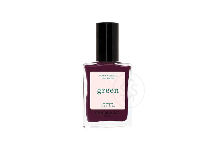 Лак для нігтів з темним баклажановим відтінком MANUCURIST Green™ Aubergine 15 мл