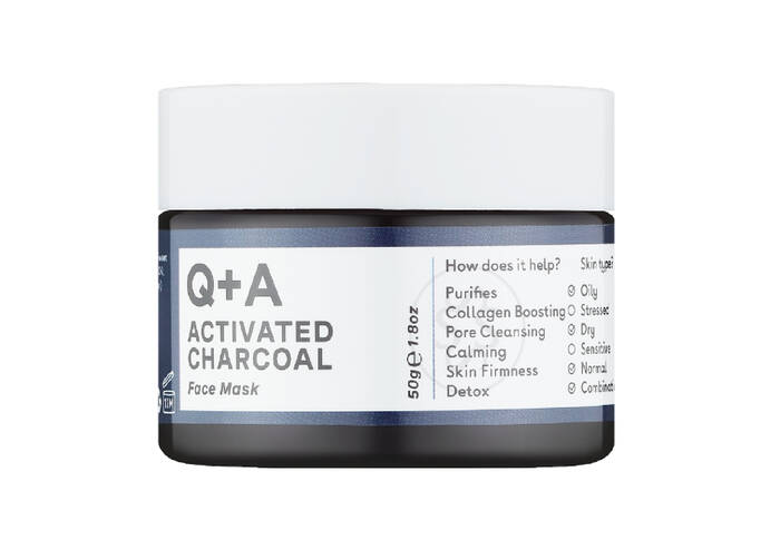 Маска для обличчя з вугіллям Q+A Activated Charcoal Face Mask 50 г