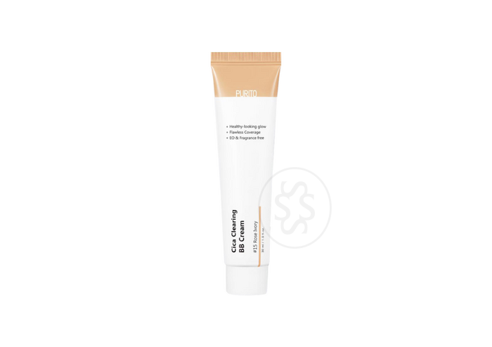 BB крем з екстрактом центелли азіатської PURITO Cica Clearing BB Cream Rose Ivory №15, 30 мл
