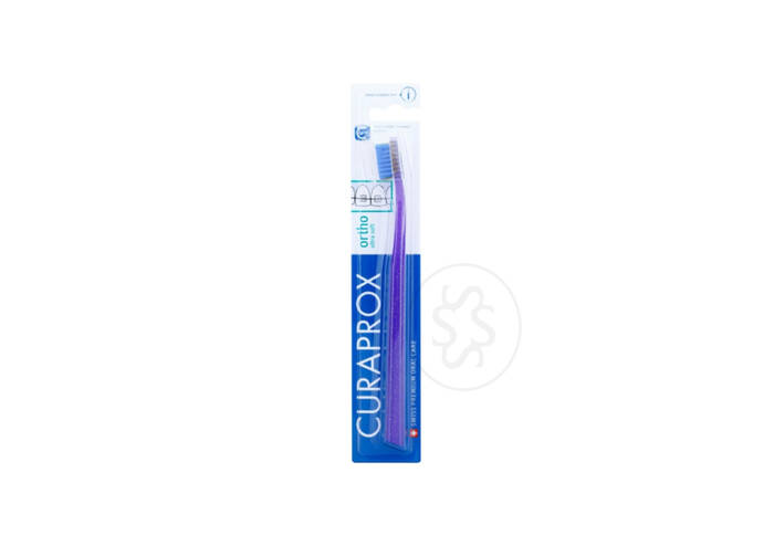 Ортодонтическая зубная щетка CURAPROX Ortho Ultra Soft фиолетовая/синяя