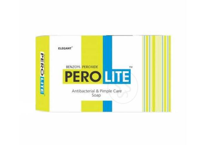 Мило проти акне з бензоїл пероксидом PEROLITE Benzoyl Peroxide Antibacterial & Pimple Care Soap 75 г