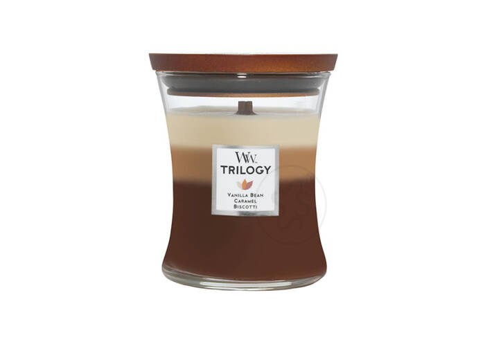 Ароматична свічка з тришаровим ароматом WOODWICK Trilogy Café Sweets 275 г
