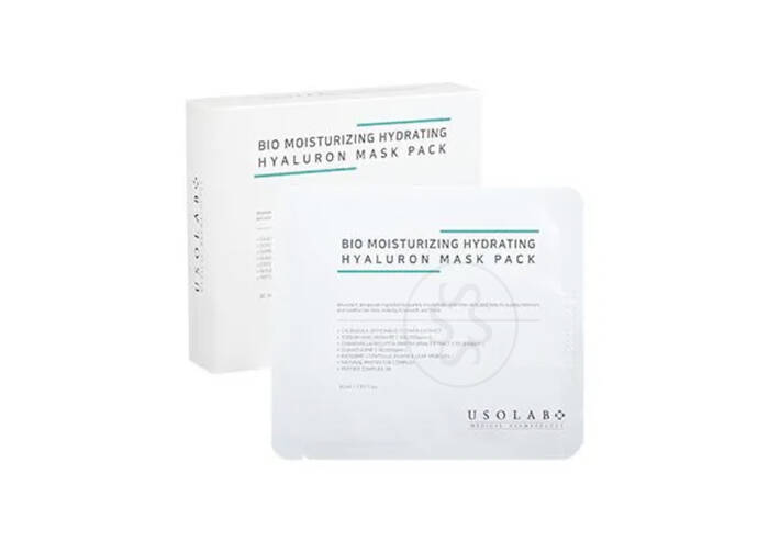 Зволожуюча тканинна маска зі заспокійливою та антивіковою дією USOLAB Bio Moisturizing Hydrating Hyaluron Mask 1 шт
