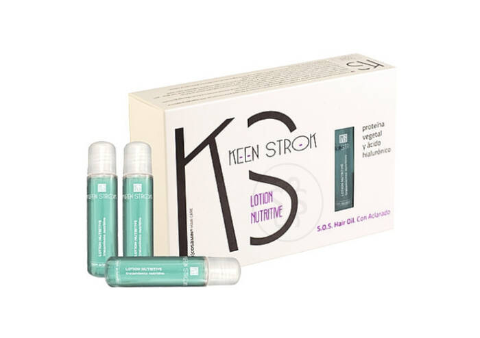 Ультраконцентрований лосьйон з гіалуроновою кислотою KEEN STROK Lotion Nutritive S.O.S. Hair Oil 12*12 мл