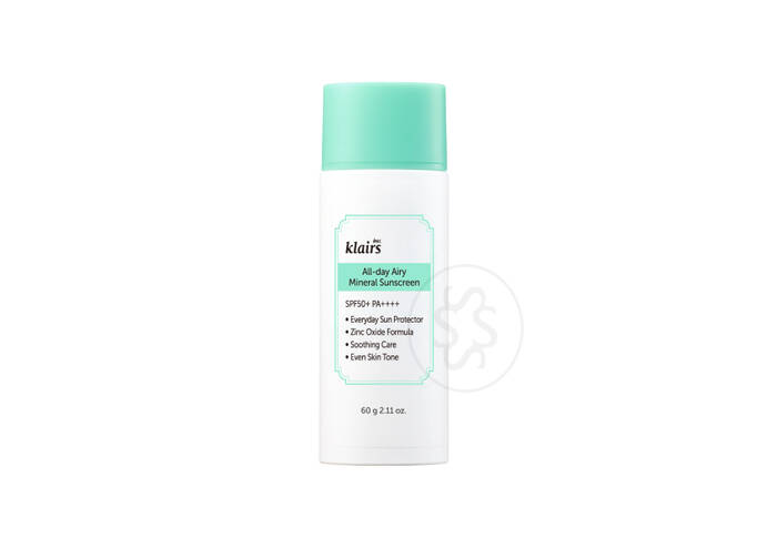 Минеральный солнцезащитный крем DEAR, KLAIRS All-day Airy Mineral Sunscreen 60 г