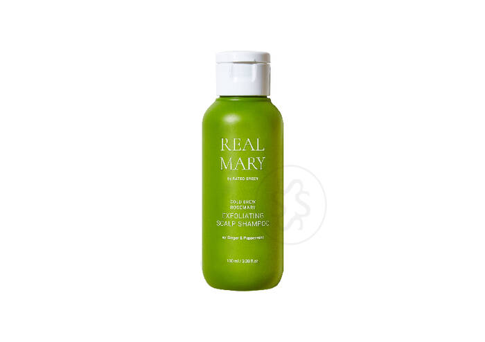 Глибокоочищаючий відлущуючий шампунь з соком розмарину RATED GREEN Real Mary Cold Brewed Rosemary Exfoliating Scalp Shampoo 100 мл