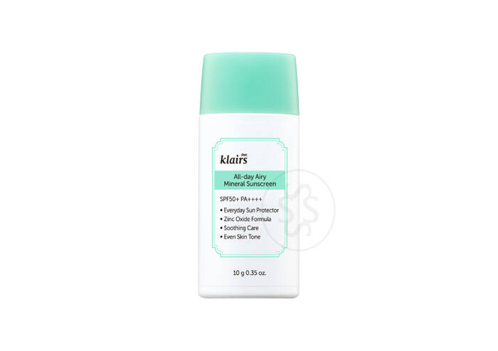 Минеральный солнцезащитный крем DEAR, KLAIRS All-day Airy Mineral Sunscreen 10 г