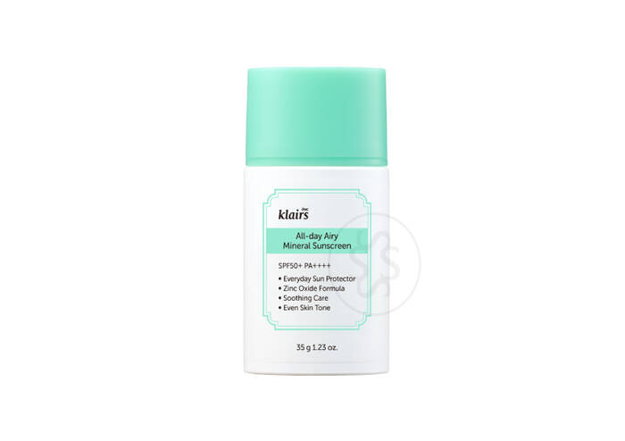 Мінеральний сонцезахисний крем DEAR, KLAIRS  All-day Airy Mineral Sunscreen 35 г