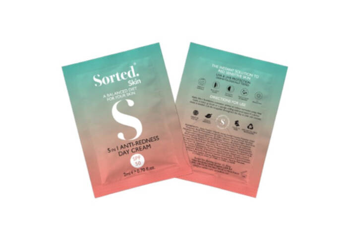 Денний крем 5 в 1 проти почервоніння SORTED SKIN 5 in 1 Anti-Redness Day Cream SPF 50 2 мл